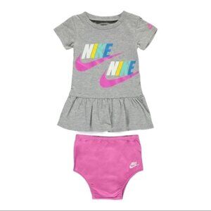 Nike Dress and Pink Bloomer Set Size 12 Months